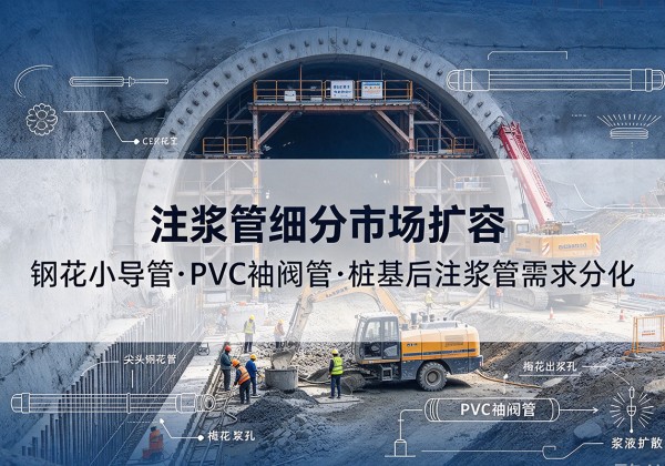 宁波注浆管细分市场扩容，隧道钢花小导管、PVC 袖阀管、桩基后注浆管需求分化